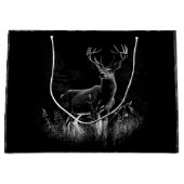 Majestueus hert in de wildernis - Black & White Ar Groot Cadeauzakje (Voorkant)