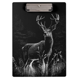 Majestueus hert in de wildernis - Black & White Ar Klembord