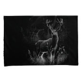 Majestueus hert in de wildernis - Black & White Ar Kussensloop (Voorkant-Rechts)