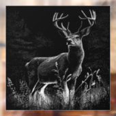 Majestueus hert in de wildernis - Black & White Ar Raamsticker (Vel 2)