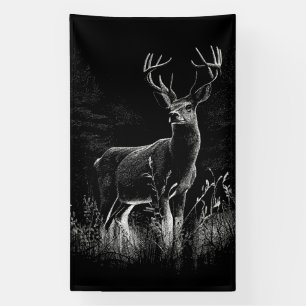 Majestueus hert in de wildernis - Black & White Ar Spandoek