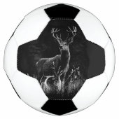 Majestueus hert in de wildernis - Black & White Ar Voetbal (Voorkant)