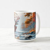 Majestueus hert in het herfstbos koffiemok (Voorkant rechts)