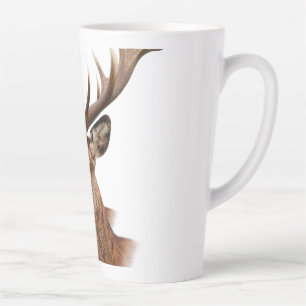 Majestueus hertenbok portret met grote geweiën latte mok