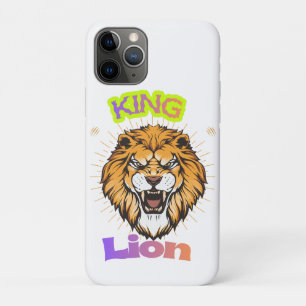 Majestueus Koning Leeuw Kroon Portret Ontwerp iPhone 11 Pro Hoesje
