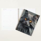 Majestueus langharig kattenportretontwerp planner (Display)