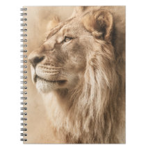 Majestueus Leeuw Natuur Kunst Notitieboek