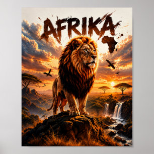 Majestueus Leeuw Portret Wilde Dieren Muur Kunst P Poster