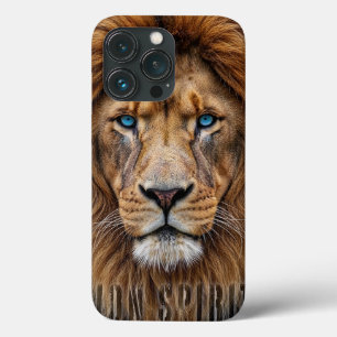 Majestueus Leeuwengezicht met Blauwe Ogen Wilde iPhone 13 Pro Hoesje