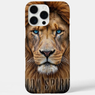 Majestueus Leeuwengezicht met Blauwe Ogen Wilde iPhone 16 Pro Max Hoesje