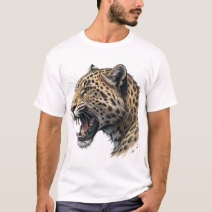 Majestueus Luipaard Portret Heren Grafische T-shir T-shirt