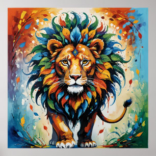 Majestueus mythisch beest - Indiase miniatuurkunst Poster