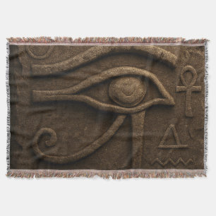 Majestueus Oog van Horus faraonische werpdeken Deken