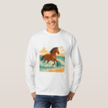 Majestueus Paard dat oprijst uit de Zee Kracht en
