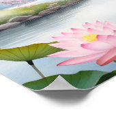 Majestueus paard en schoonheid van lotus poster (Hoek)