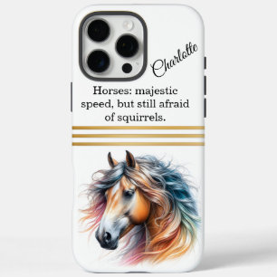 Majestueus paard met kleurrijke manen. Generatieve iPhone 16 Pro Max Hoesje