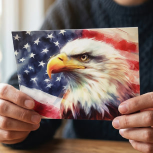 Majestueus Portret van een Amerikaanse Zeearend me Briefkaart