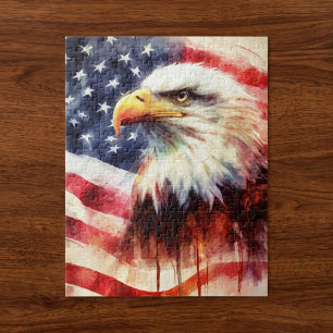 Majestueus Portret van een Amerikaanse Zeearend me Legpuzzel
