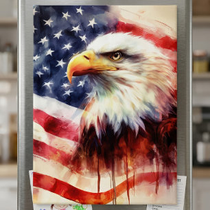 Majestueus Portret van een Amerikaanse Zeearend me Magneet