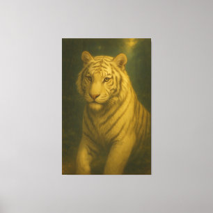 Majestueus portret van witte tijger • Dierlijke fi Canvas Afdruk