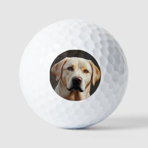 Majestueus realistisch labrador retriever olieverf golfballen
