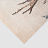 Majestueus rendier in Snowy Forest Decoupage Tissuepapier (Detail)