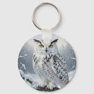 Majestueus Sneeuwuil Wintertafereel Sleutelhanger