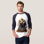 Majestueus standbeeld van de farao t-shirt (Voorkant volledig)