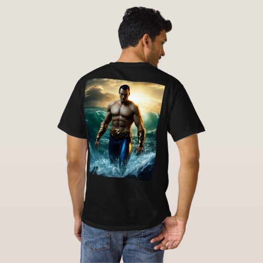 Majestueus superheldenontwerp t-shirt (Achterkant volledig)