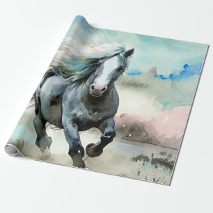 Majestueus Trekpaard Aquarel Cadeaupapier