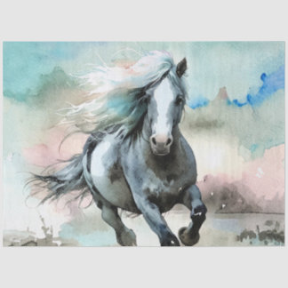 Majestueus Trekpaard Aquarel Tissuepapier