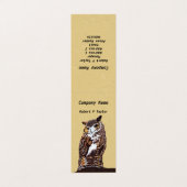 Majestueus uitziende bruine witte uil op Branch Ta Visitekaartjes (Buitenkant ongevouwen)