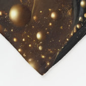 Majestueus zwart en goud eenhoorn ontwerp fleece deken (Hoek)