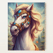 Majestueux Cheval Blanc Adoré Avec Des Bijoux En O (Dos)