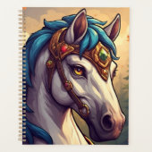 Majestueux Cheval Blanc Adoré Avec Des Bijoux En O (Devant)