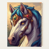 Majestueux Cheval Blanc Adoré Avec Des Bijoux En O (Dos)