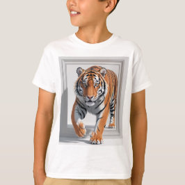 Majestueuze 3D Tiger Illustratie | hyperrealistisc T-shirt