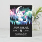 Majestueuze aangepaste kattenverjaardag kaart (Staand voorkant)