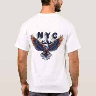 Majestueuze Adelaar Boven NYC Silhouet – Patriotti T-shirt
