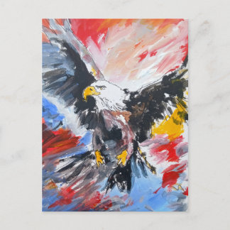 Majestueuze Amerikaanse Zeearend Abstracte Ansicht Briefkaart