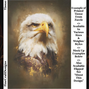 Majestueuze Amerikaanse Zeearend, Olie-stijl kunst Tissuepapier