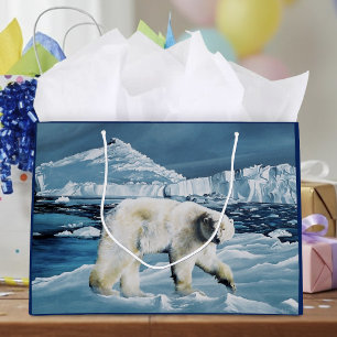 Majestueuze Arctische Ijsbeer Blauwe Gletsjers Ijs Large Cadeauzakje
