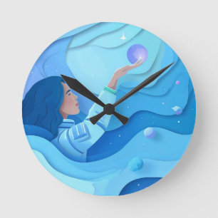 Majestueuze Astronaut Ronde Klok