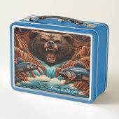 Majestueuze Beer Jagen in Rushing Rapids (Achterkant)