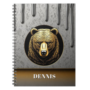 Majestueuze Beer Met Gepersonaliseerde Naam 🐻 Notitieboek