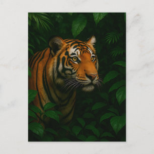 Majestueuze Bengaalse Tijger Jungle Portret Wilde Briefkaart