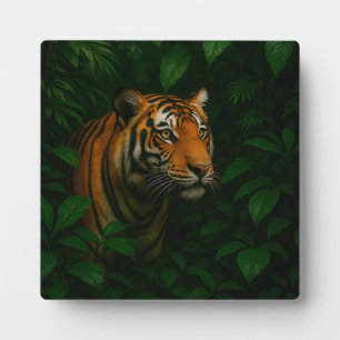 Majestueuze Bengaalse Tijger Jungle Portret Wilde  Fotoplaat