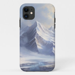Majestueuze bergketens met een vleugje artistiek iPhone 11 hoesje