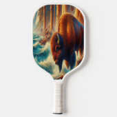 majestueuze bizon staat hoog pickleball paddle (Achterkant)