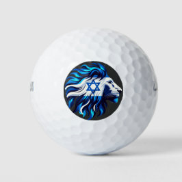 Majestueuze Blauwe Leeuw van Juda met Ster van Dav Golfballen